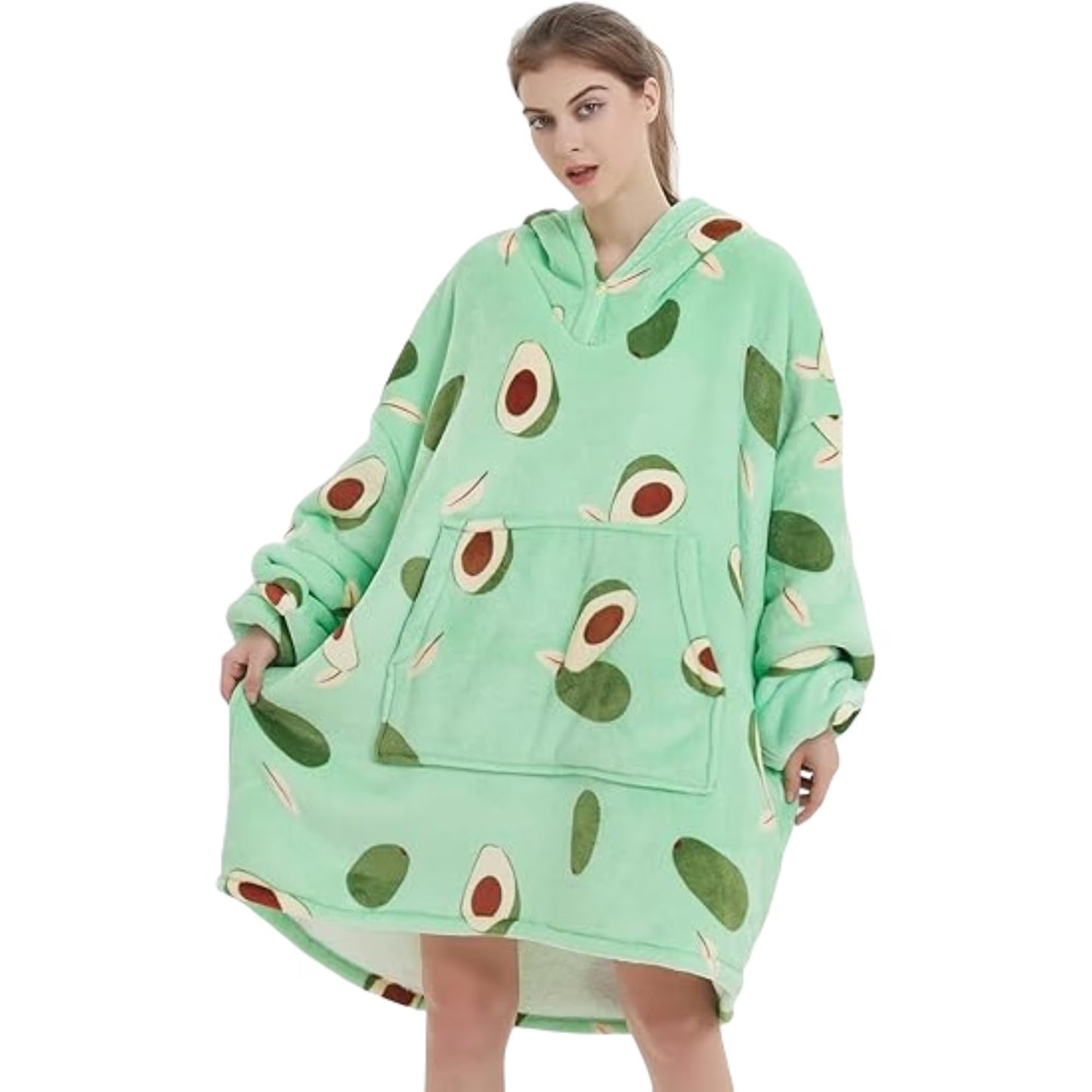 Одеяло суичър с качулка, ръкави и джобове