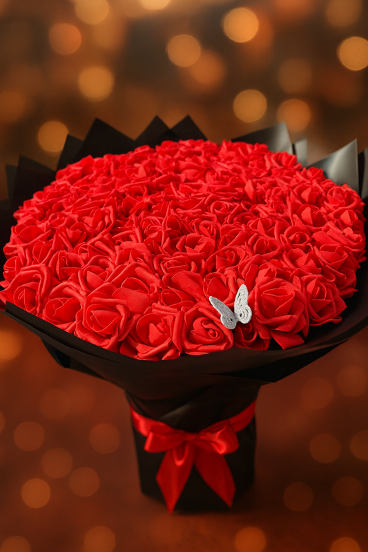 Вечен букет от 101 рози