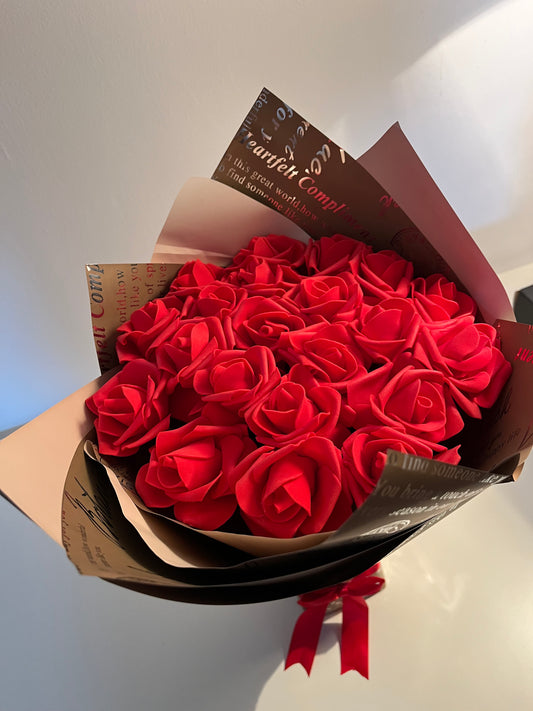 Вечен букет от 21 рози