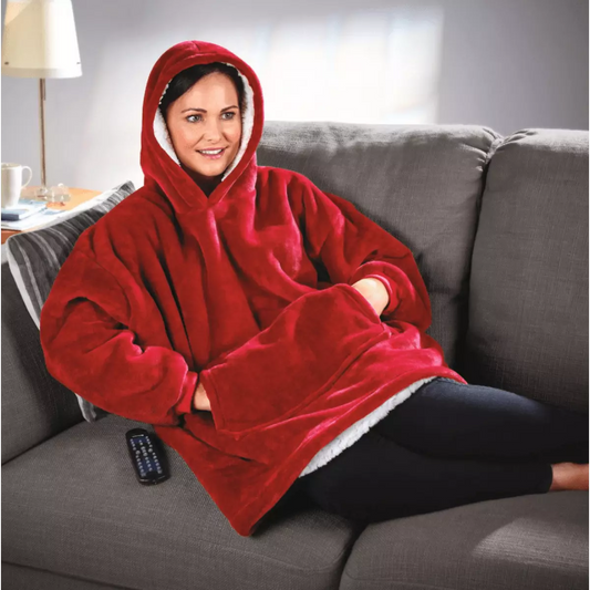 Одеяло суичър с качулка, ръкави и джобове