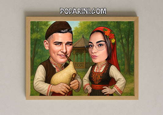 Карикатура - "Българска двойка"